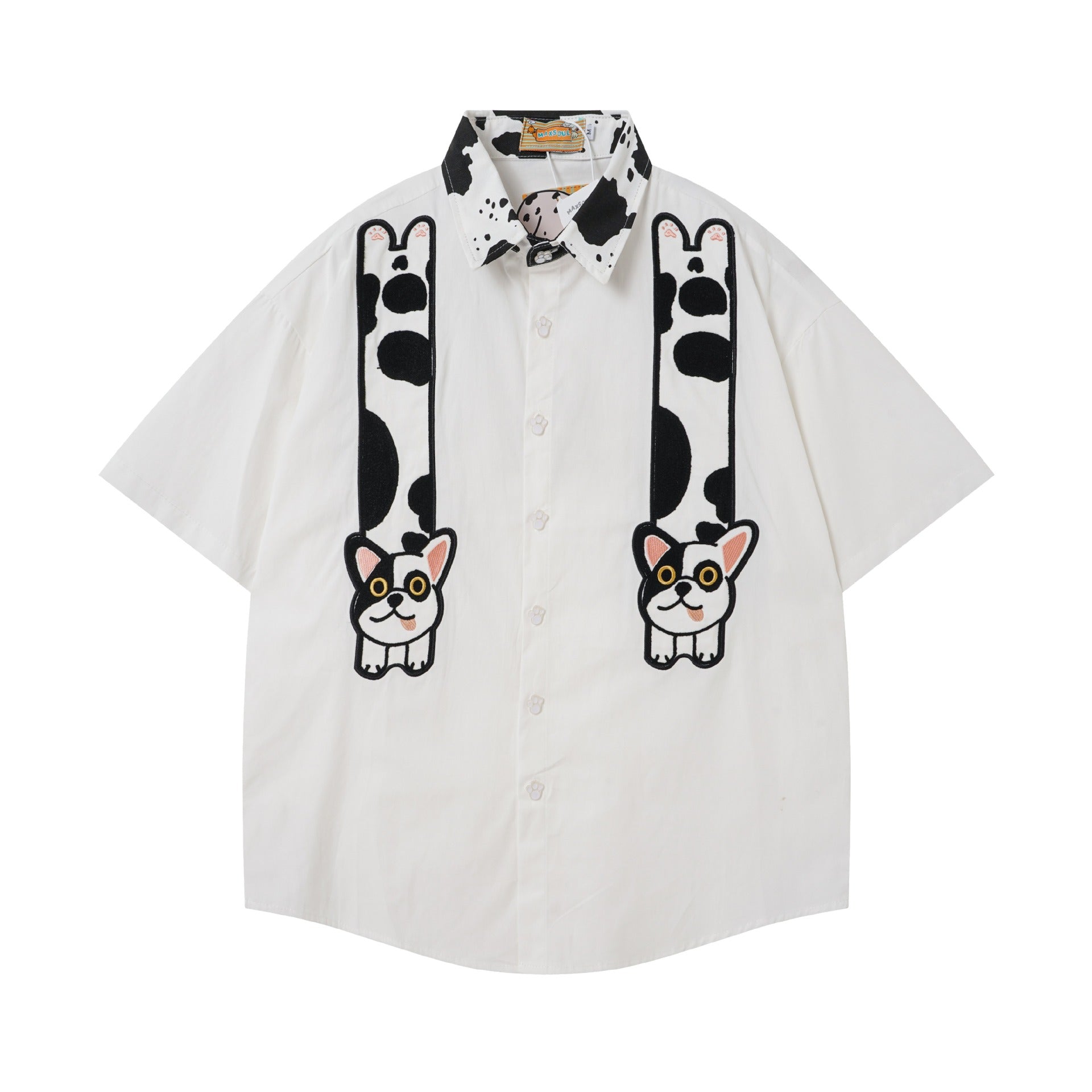 Spotted Embroidery Short Sleeve