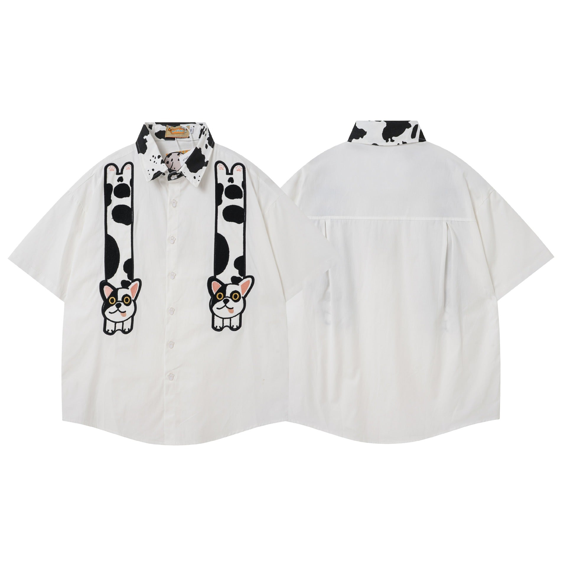 Spotted Embroidery Short Sleeve