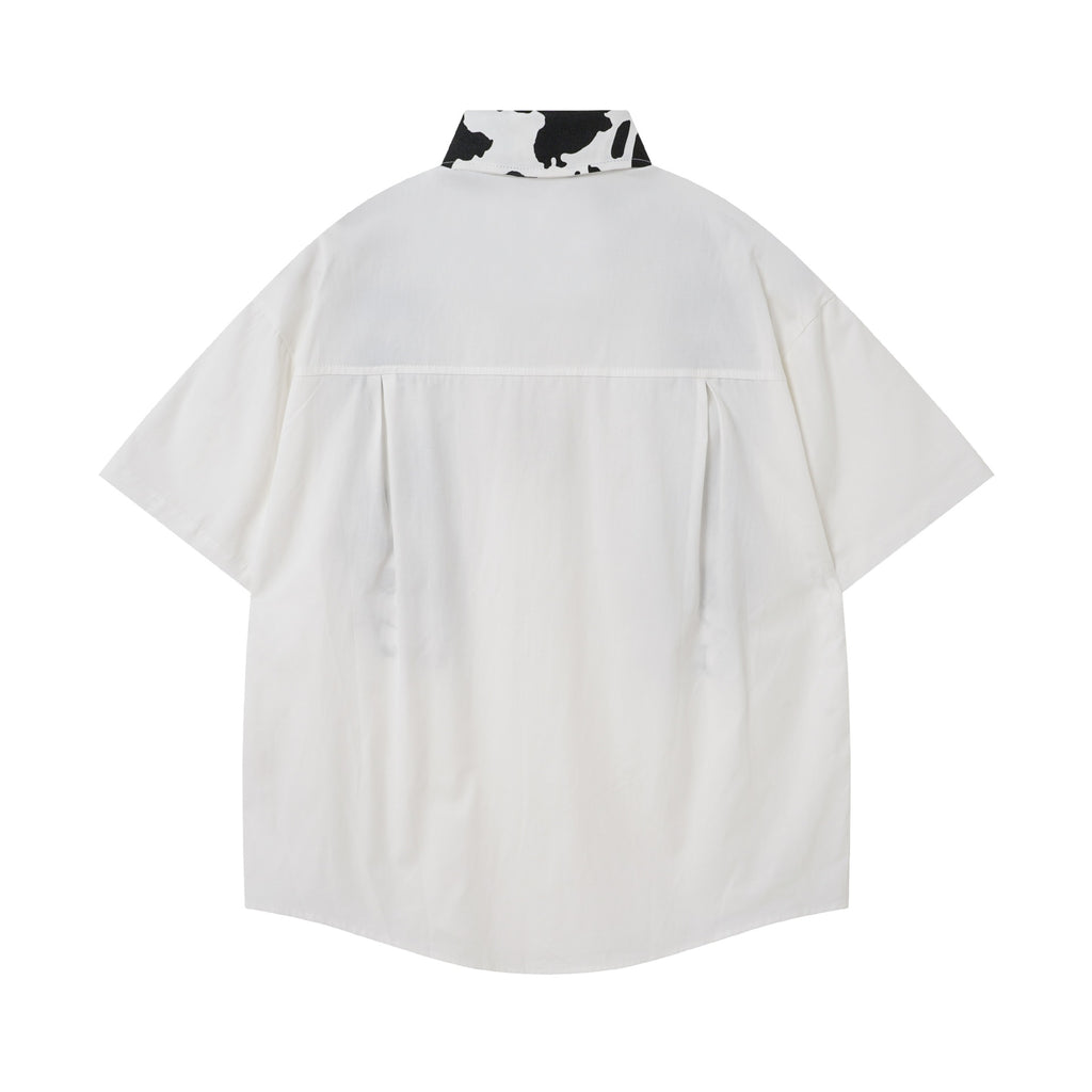 Spotted Embroidery Short Sleeve
